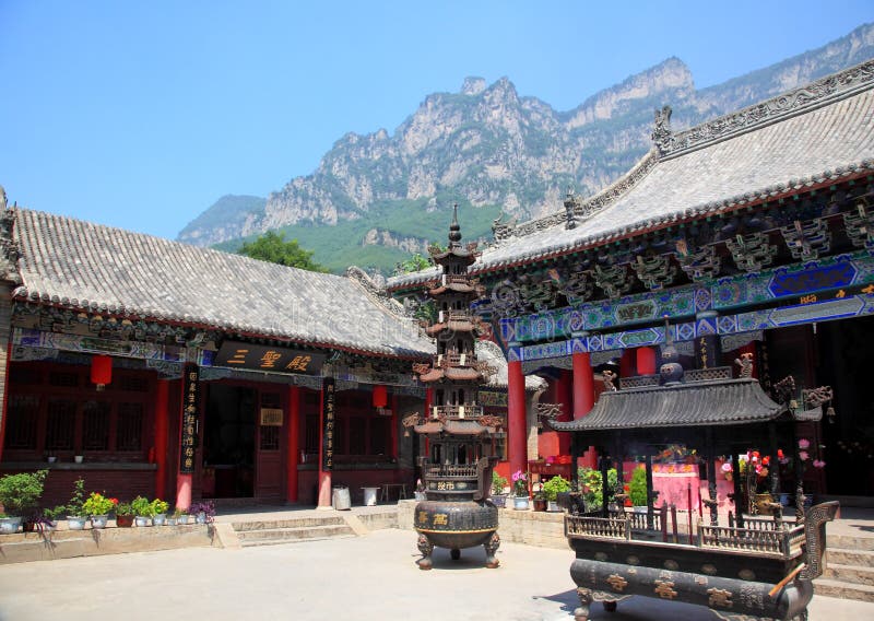 A temple in Yun-Tai Mountain