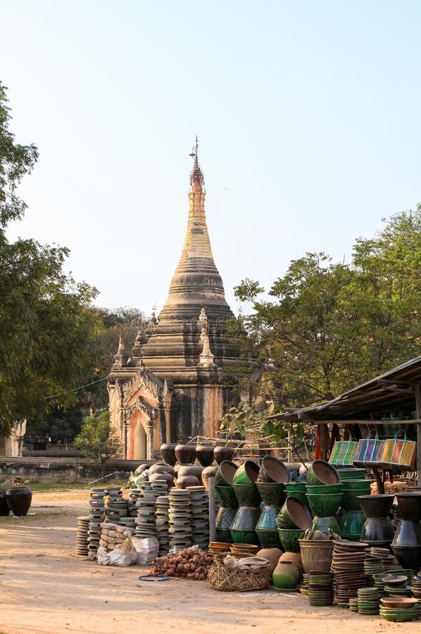 Templele din Bagan Myanmar stock photo
