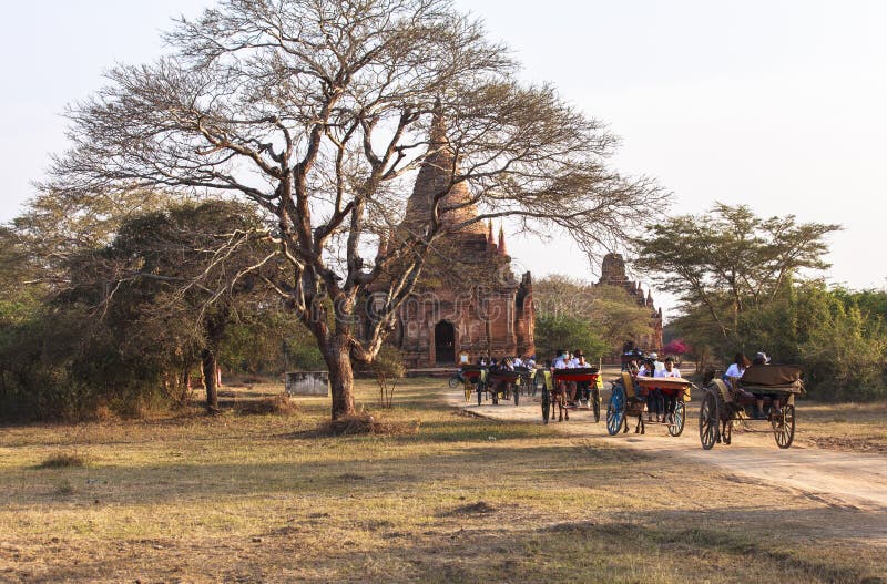 Templele din Bagan Myanmar stock photography