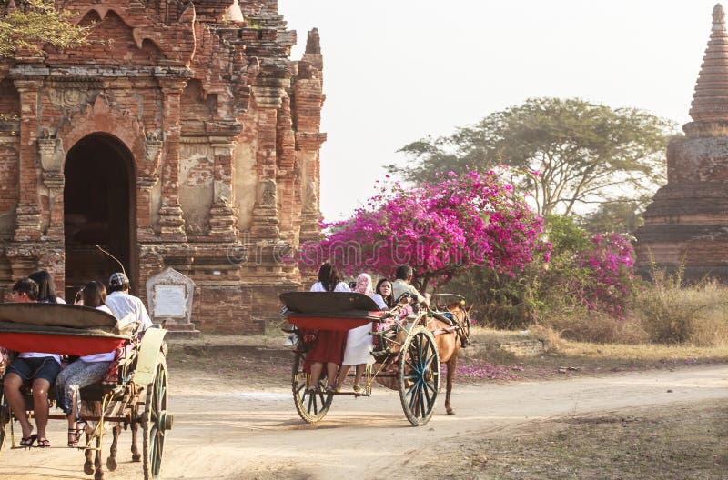 Templele din Bagan Myanmar royalty free stock images
