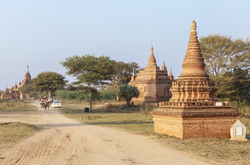 Templele din Bagan Myanmar royalty free stock photography
