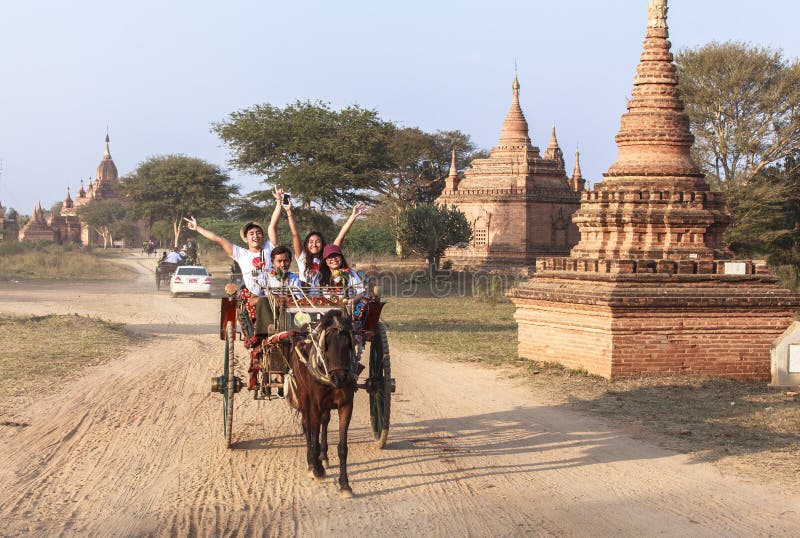 Templele din Bagan Myanmar royalty free stock image