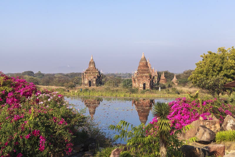 Templele din Bagan Myanmar royalty free stock images