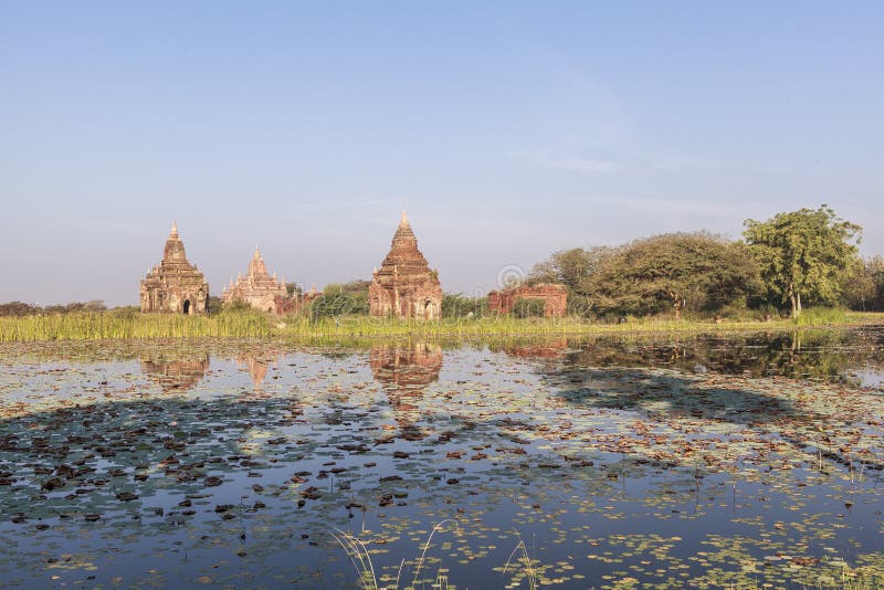Templele din Bagan Myanmar stock image