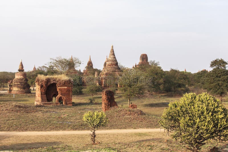 Templele din Bagan Myanmar stock image