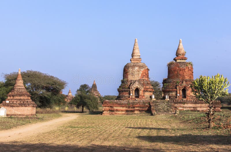 Templele din Bagan Myanmar royalty free stock images