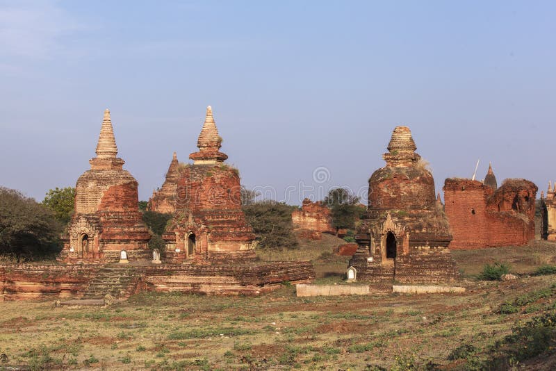 Templele din Bagan Myanmar stock photos