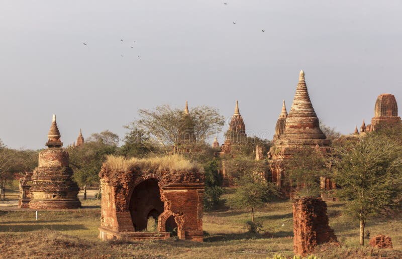 Templele din Bagan Myanmar stock photo
