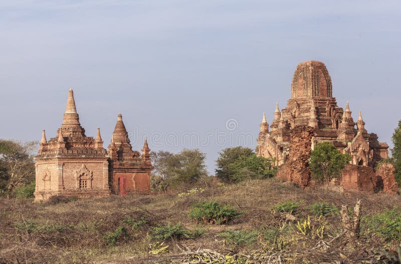 Templele din Bagan Myanmar royalty free stock image