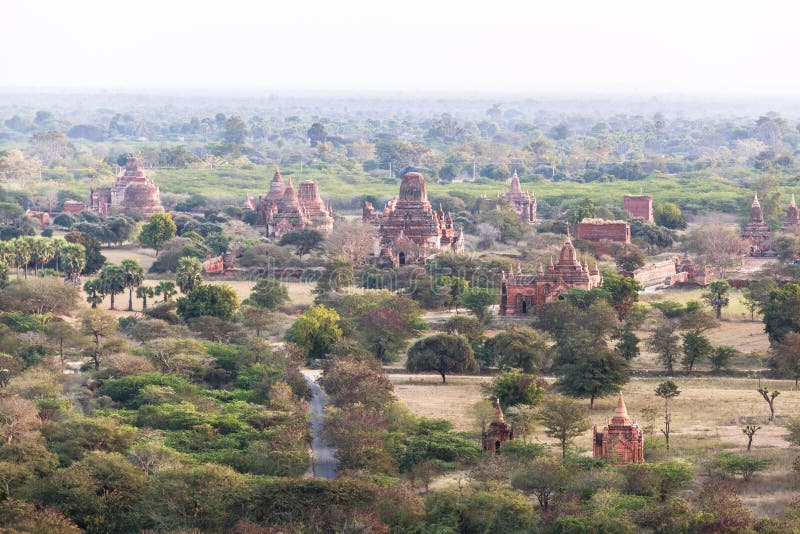 Templele din Bagan Myanmar stock photography