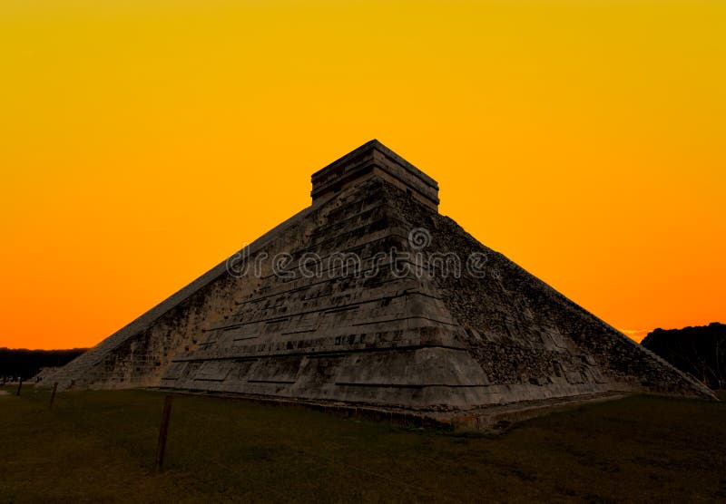 The temples of chichen itza temple in Mexico