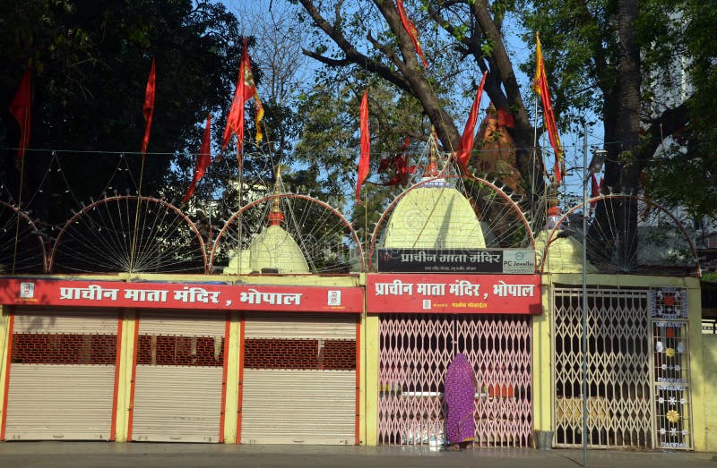 Temples closed in Bhopal, India stock photography