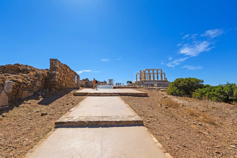 Templo antigo de Poseidon imagens de stock royalty free