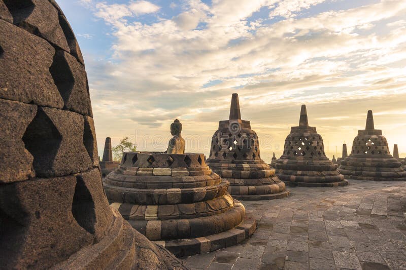 Templo Borobudur de Buddist Yogyakarta fotografia de stock Templo Borobudur de Buddist Yogyakarta fotografia de stock