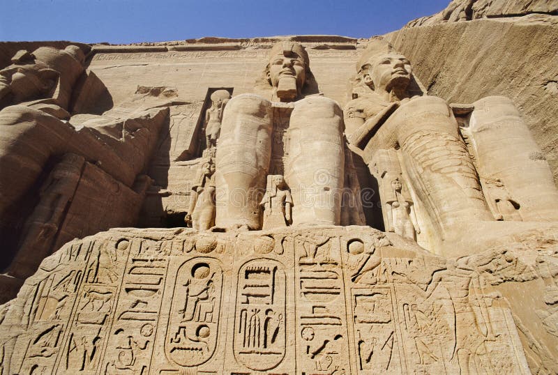 Templo de Abu Simbel imagen de archivo