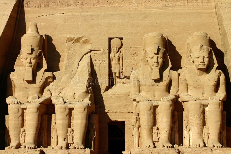 Templo de Abu Simbel no Egito foto de stock