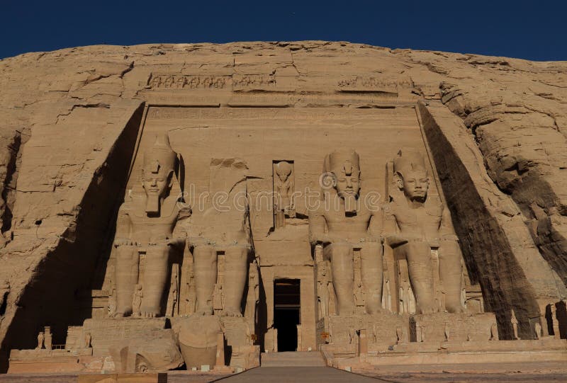 Templo de Abu Simbel en Egipto fotos de archivo