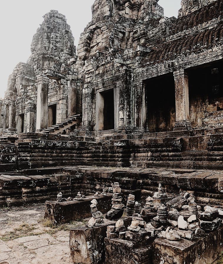 Templo de Bayon, Angkor Thom, Siem Reap, Cambodia fotos de stock Templo de Bayon, Angkor Thom, Siem Reap, Cambodia fotos de stock