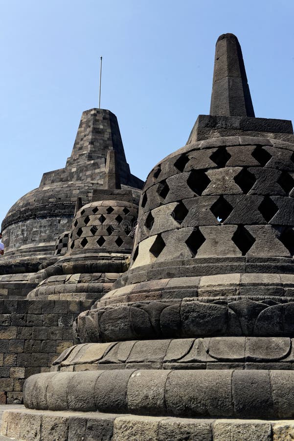 Templo de Borobudur en Yogyakarta, Java, Indonesia foto de archivo libre de regalías Templo de Borobudur en Yogyakarta, Java, Indonesia foto de archivo libre de regalías
