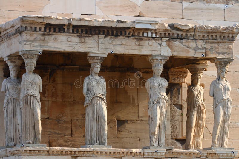 Erecthion temple on acropolis in athens. Erecthion temple on acropolis in athens