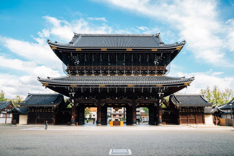 Templo de Higashi Honganji em Kyoto, Japão fotografia de stock Templo de Higashi Honganji em Kyoto, Japão fotografia de stock