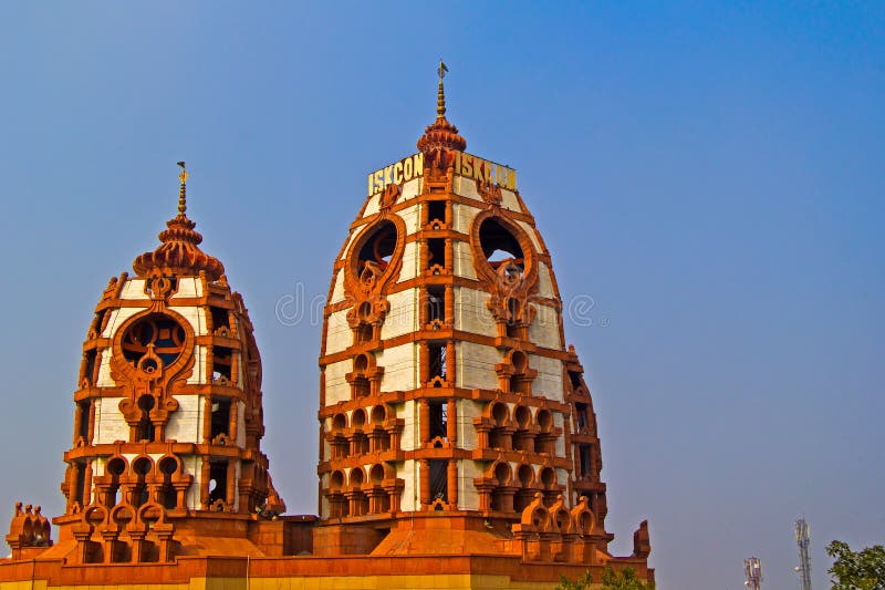 Templo de ISKCON, Deli fotografia de stock royalty free Templo de ISKCON, Deli fotografia de stock royalty free
