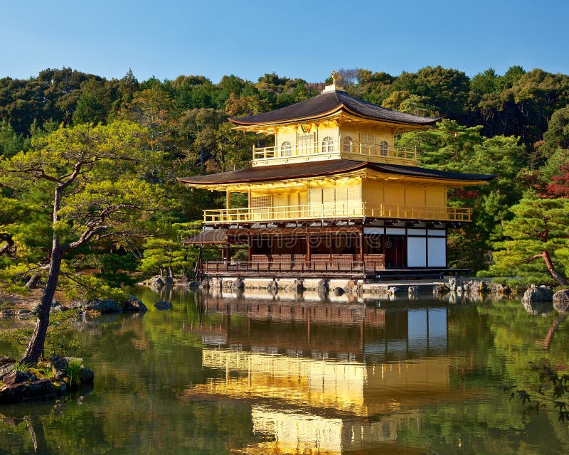 Templo de Kinkakuji fotos de stock Templo de Kinkakuji fotos de stock