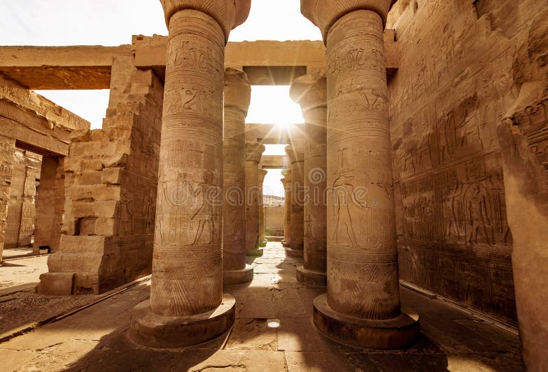 Templo de Kom Ombo dedicado a dios Sobek en Egipto superior construido en los tiempos de Ptolemy Dynasty