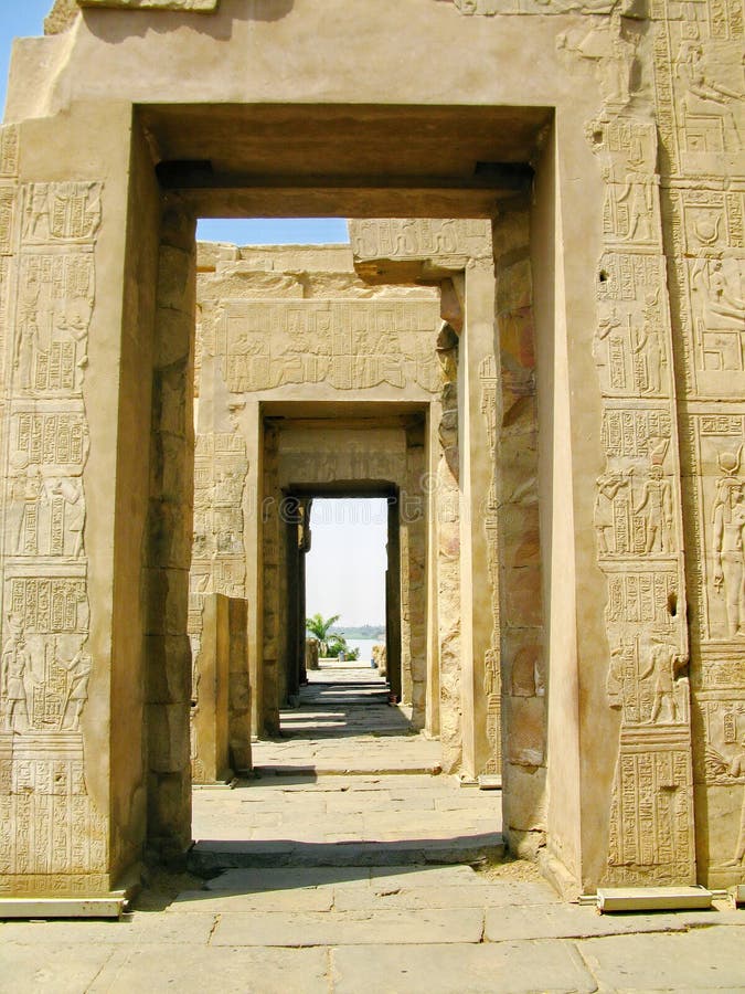 Templo de Kom Ombo, Egito, datado do século II a. C. imagens de stock royalty free