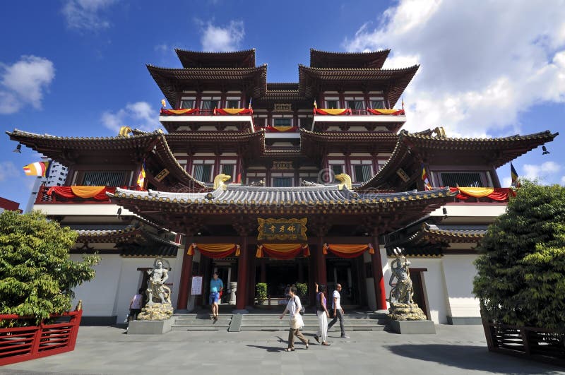 Templo de la reliquia del diente de Buddha, Singapur imágenes de archivo libres de regalías Templo de la reliquia del diente de Buddha, Singapur imágenes de archivo libres de regalías