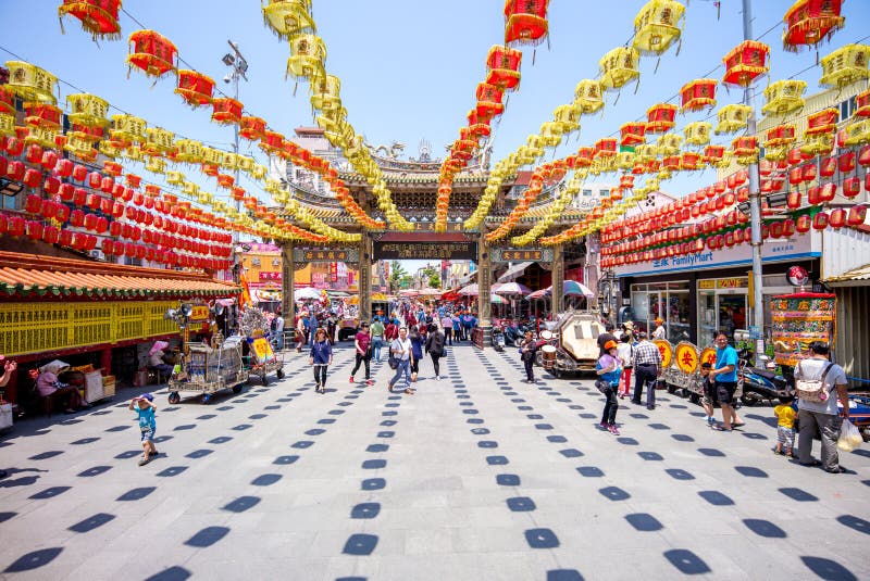 Templo de Lukang Mazu em changhua, Formosa imagem de stock Templo de Lukang Mazu em changhua, Formosa imagem de stock