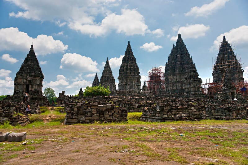 Templo de Prambanan, Yogyakarta, Indonésia. imagem de stock royalty free Templo de Prambanan, Yogyakarta, Indonésia. imagem de stock royalty free