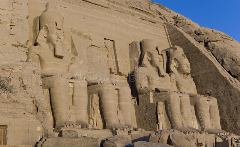 Templo de Ramsés II, em Abu Simbel, Egito foto de stock