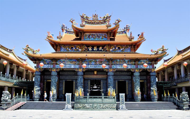 Templo de Wuchang en Jiji, Taiwán fotos de archivo libres de regalías Templo de Wuchang en Jiji, Taiwán fotos de archivo libres de regalías