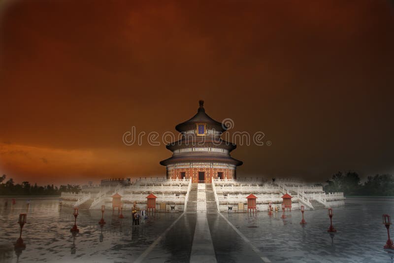 Templo del cielo, Pekín, China imagen de archivo Templo del cielo, Pekín, China imagen de archivo
