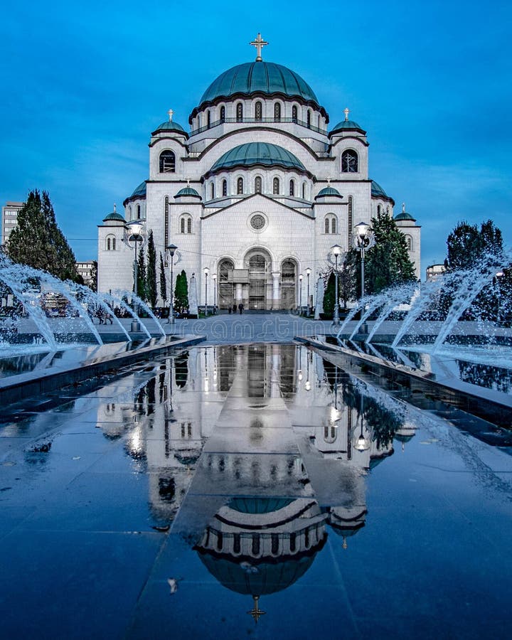 Templo del santo Sava en Belgrado fotografía de archivo Templo del santo Sava en Belgrado fotografía de archivo