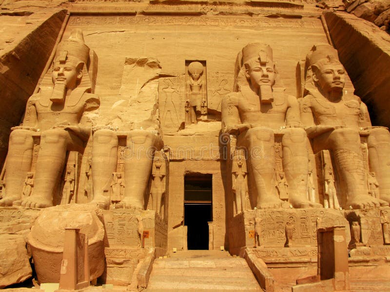 Templo de Ramsés II em Abu Simbel, Egito fotos de stock