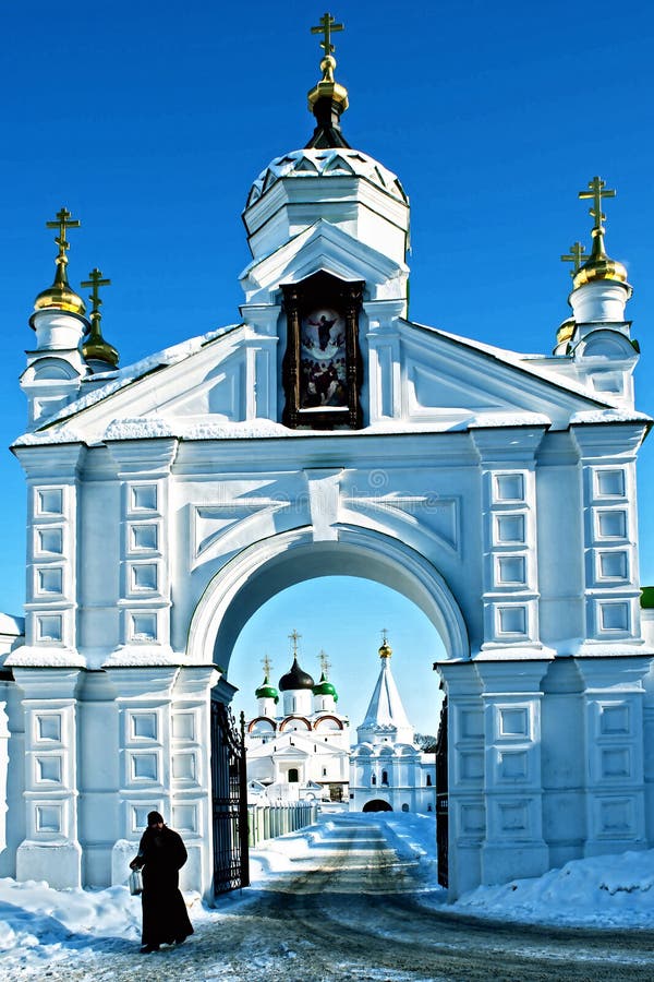Templo em Rússia em Nizhniy Novgorod imagem de stock royalty free Templo em Rússia em Nizhniy Novgorod imagem de stock royalty free