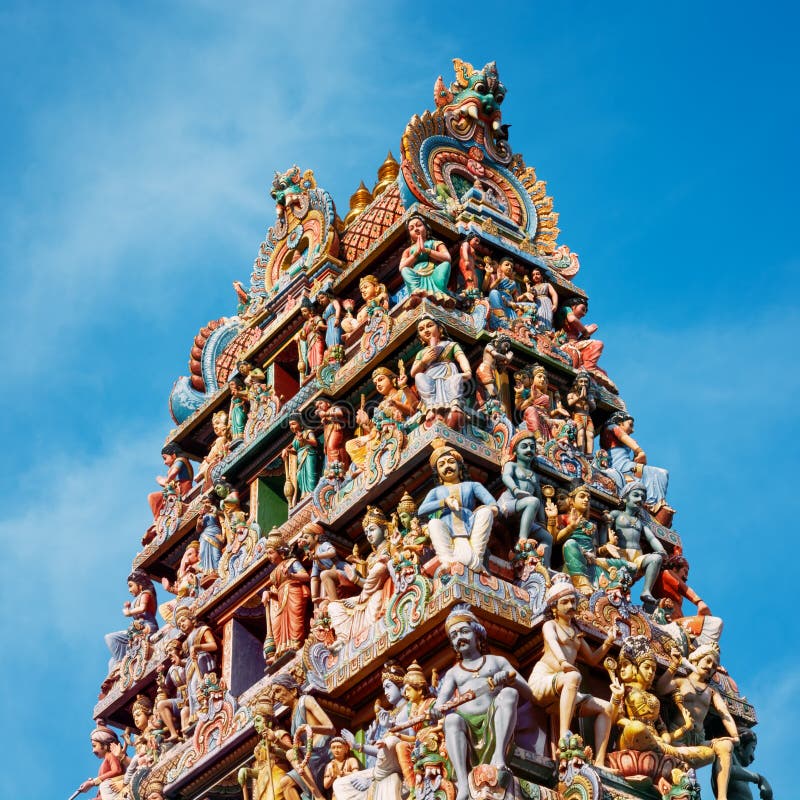 Templo hindu de Sri Mariamman em Singapura imagens de stock royalty free Templo hindu de Sri Mariamman em Singapura imagens de stock royalty free