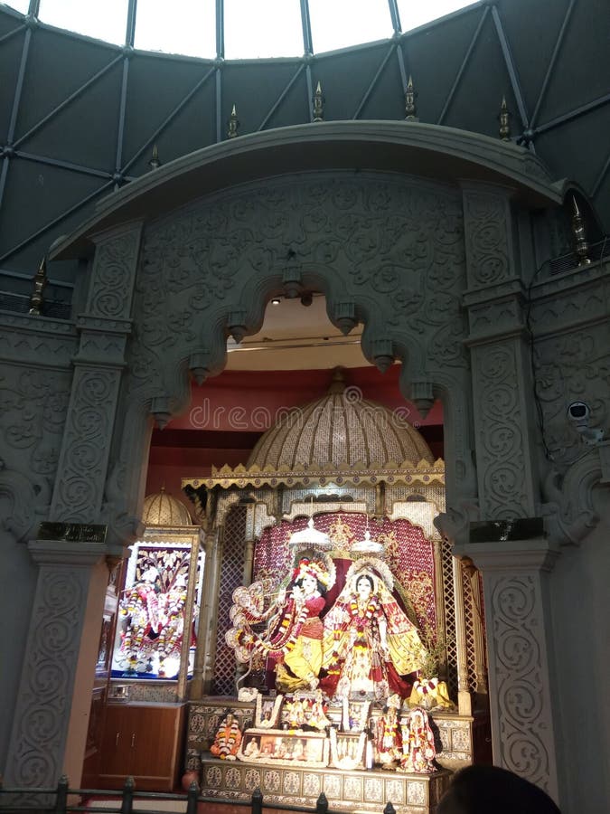 Templo Mathura Radha Krishna Foto de archivo Imagen de arte, capilla