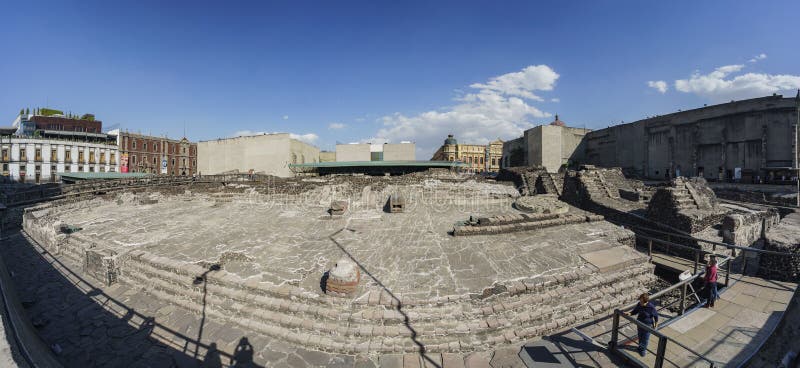 Templo Mayor Museum. Mexico City, FEB 17: The historical and beautiful Templo Mayor Museum on FEB 17, 2017 at Mexico City stock photo Templo Mayor Museum. Mexico City, FEB 17: The historical and beautiful Templo Mayor Museum on FEB 17, 2017 at Mexico City stock photo