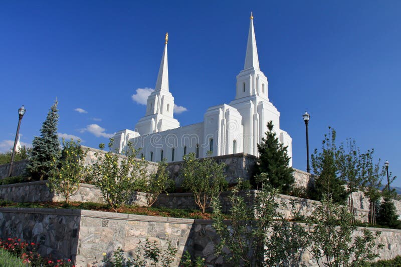 Templo mormónico de la ciudad de Brigham foto de archivo libre de regalías Templo mormónico de la ciudad de Brigham foto de archivo libre de regalías