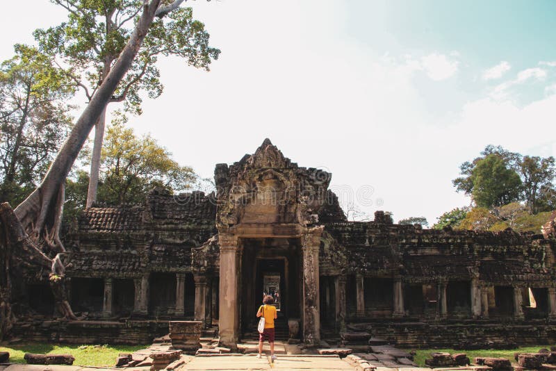 Templos de Angkor em Siem Reap, Camboja fotografia de stock royalty free Templos de Angkor em Siem Reap, Camboja fotografia de stock royalty free