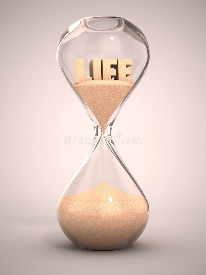 Tempo da vida que passa o conceito ilustração stock Tempo da vida que passa o conceito ilustração stock