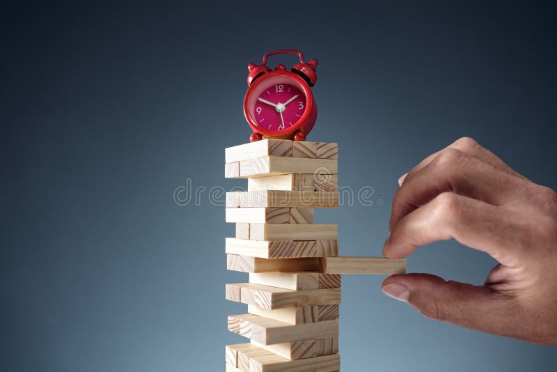 Tempo di termine di pianificazione, di rischio e di strategia nell'affare fotografia stock Tempo di termine di pianificazione, di rischio e di strategia nell'affare fotografia stock
