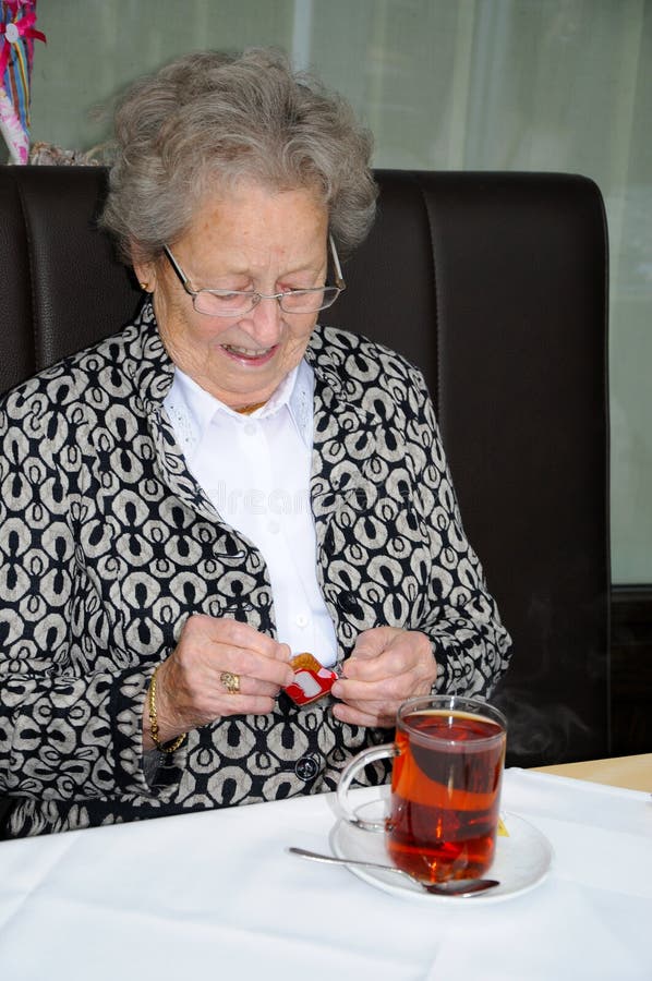 Hora do chá fotografia de stock