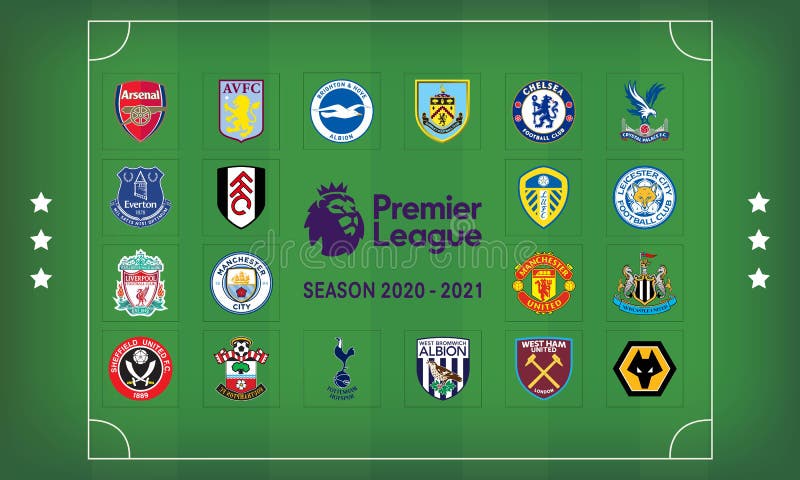 Temporada 2020-2021 De La Premier League Inglesa Para Uso Editorial Ilustrativo Concepto De Póster De Liga Imagen editorial - de cristal, logotipo: 199188750