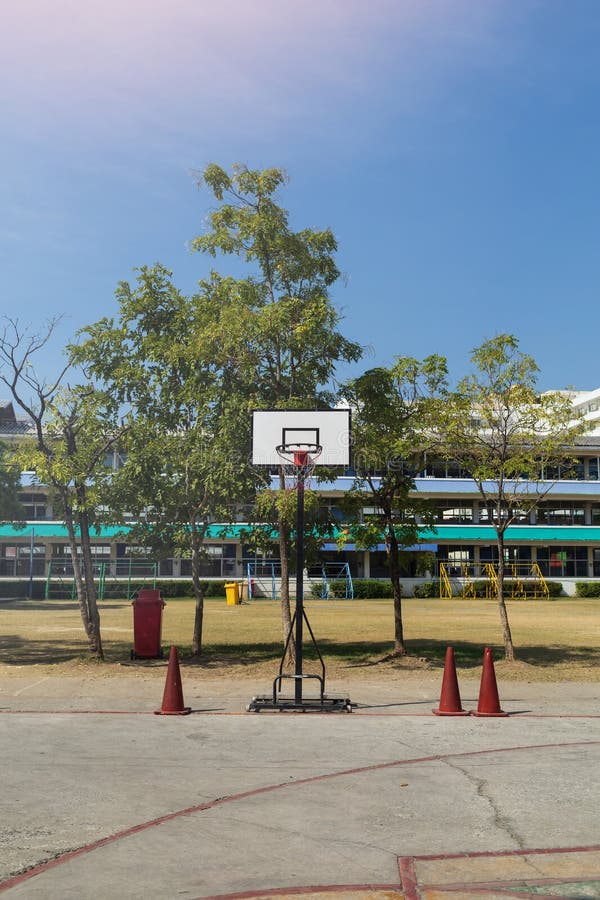 Temporary Basketball Court in Elementary School Stock Photo Image of Temporary Basketball Court in Elementary School Stock Photo Image of