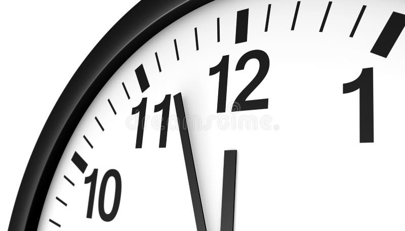 Temps presque de minuit d'horloge illustration libre de droits Temps presque de minuit d'horloge illustration libre de droits