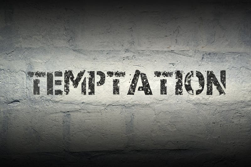 Temptation WORD GR stock image. Image of trial, decline 85106487
